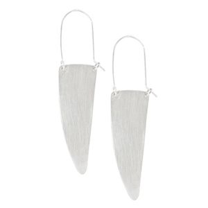 Sterling Silver Dagger Earrings Modern Minimalist